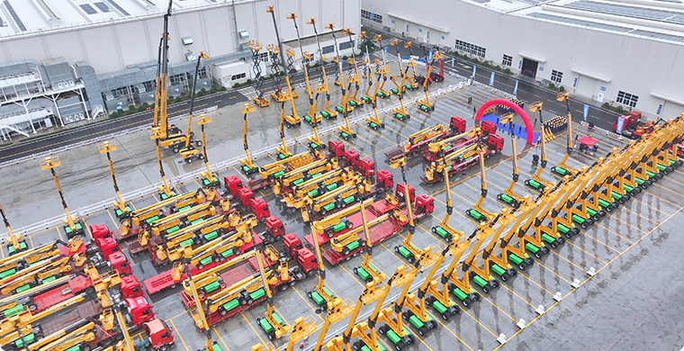 bti体育亿元高空作业平台订单批量发车