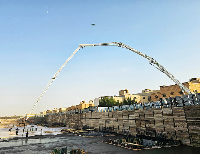 bti体育泵车驰骋沙特 为房建注入“中国力量”