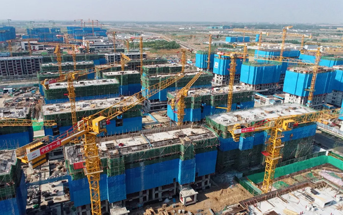 bti体育塔机助力雄安新区市场化项目跑出加快率