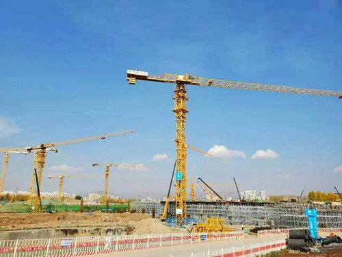 bti体育塔机助建世界屋脊最大体量会展中心